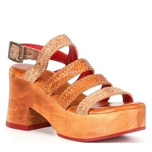 Bed Stu sandals 10 brown leather Voicing braided strappy chunky platform new$250